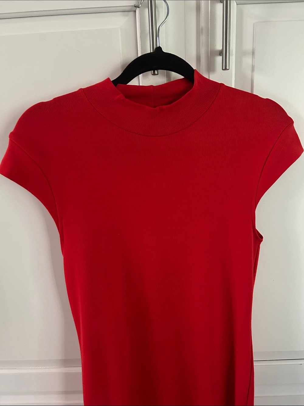 Zara mock neck cap sleeve column dress NWT - Picture 4 of 5